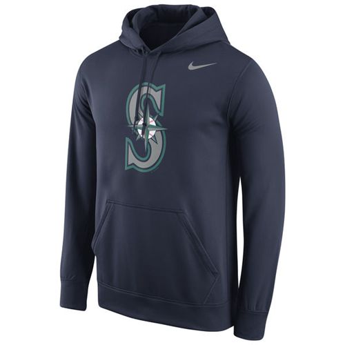 Seattle Mariners Nike Logo Performance Pullover Navy MLB Hoodie